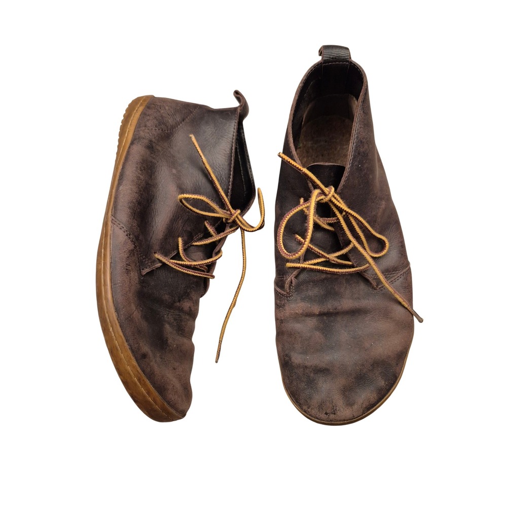 Vivobarefoot Gobi Mens Leather Desert Boots Brown Minimalist Chukka 43 / 10 US
